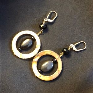 Juliana Black and Brown Dangle Earrings